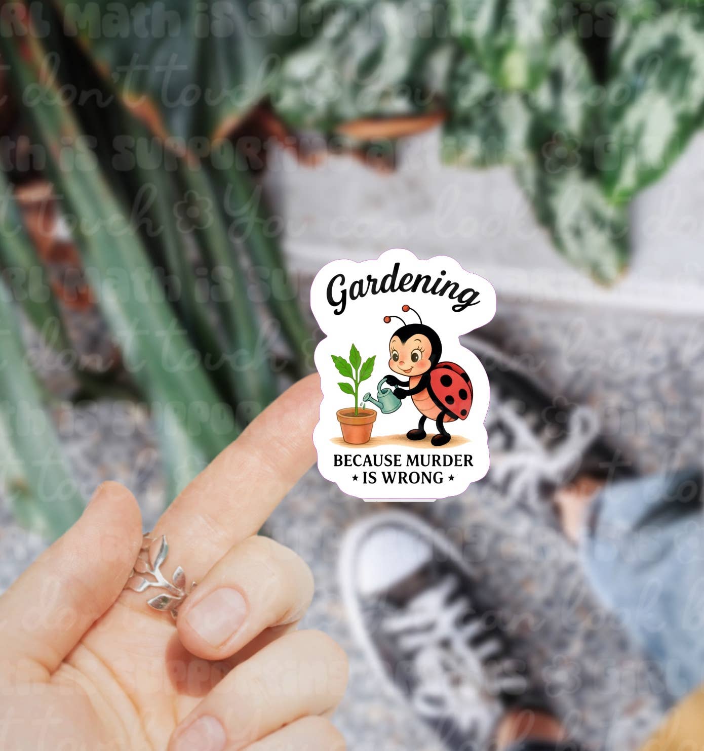 Gardening Plant Lover Ladybug Sticker