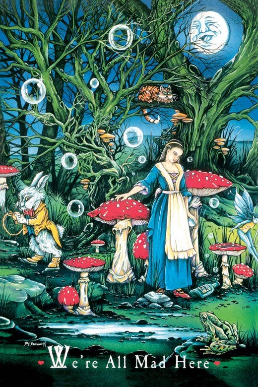Postcard - We're All Mad Here: Alice