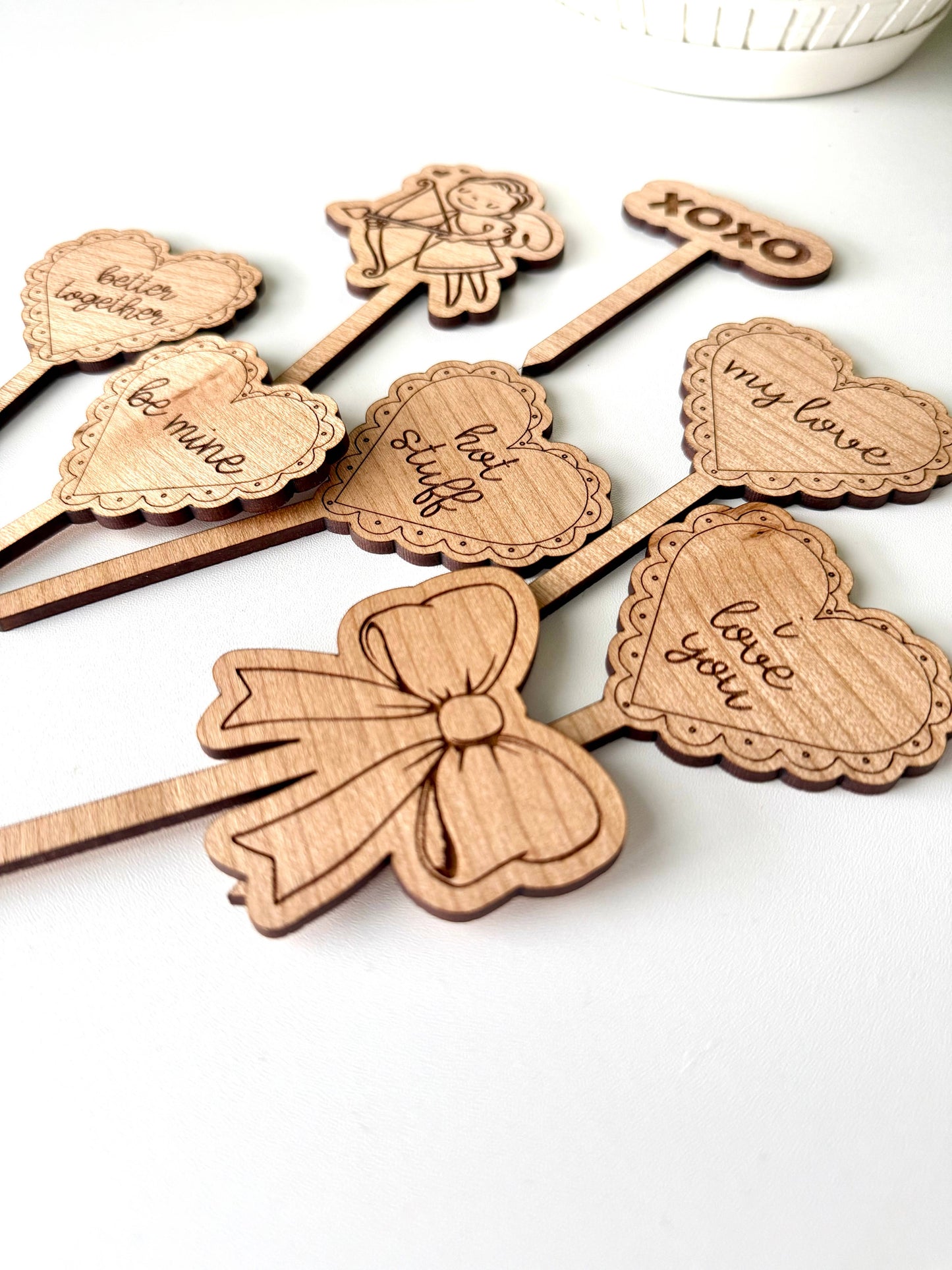 Valentines Day Hearts Plant Stakes