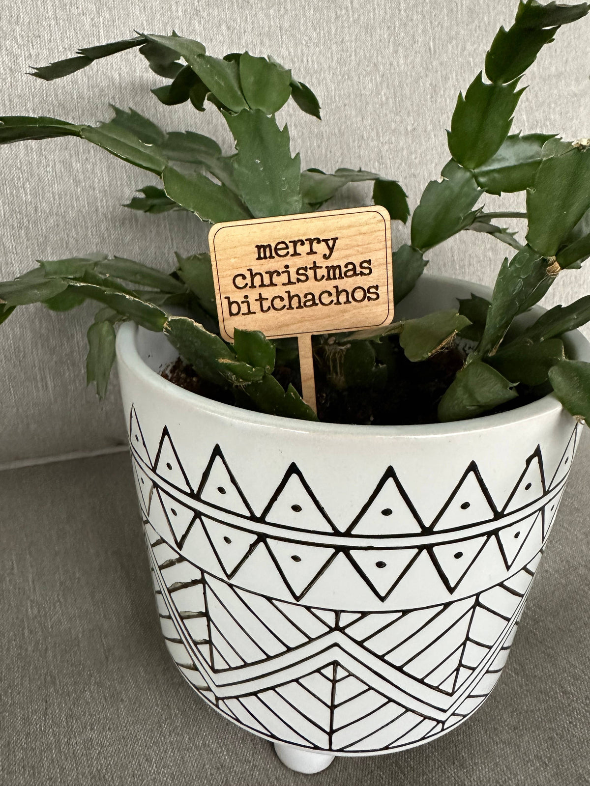 Snarky Holiday Christmas Gift Plant Sticks Signs