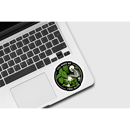 Plants Make Me Feel Alive Sticker