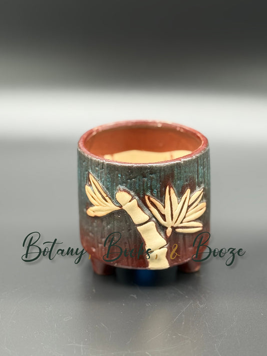 Blue to Burgundy with bamboo tree