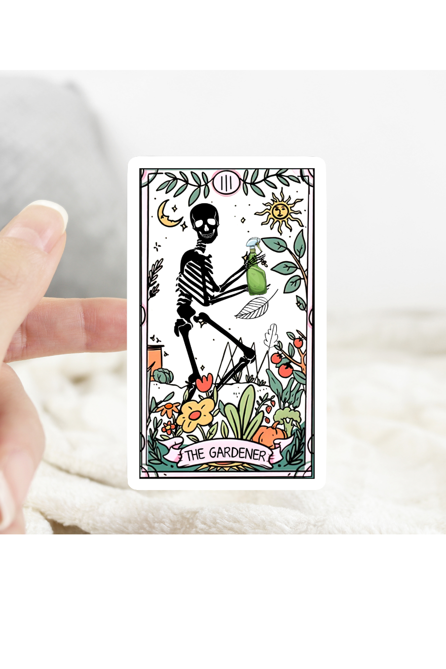 Plant Tarot Card The Gardener Sticker