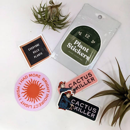 "Indirect Light" Funny Houseplant Sticker