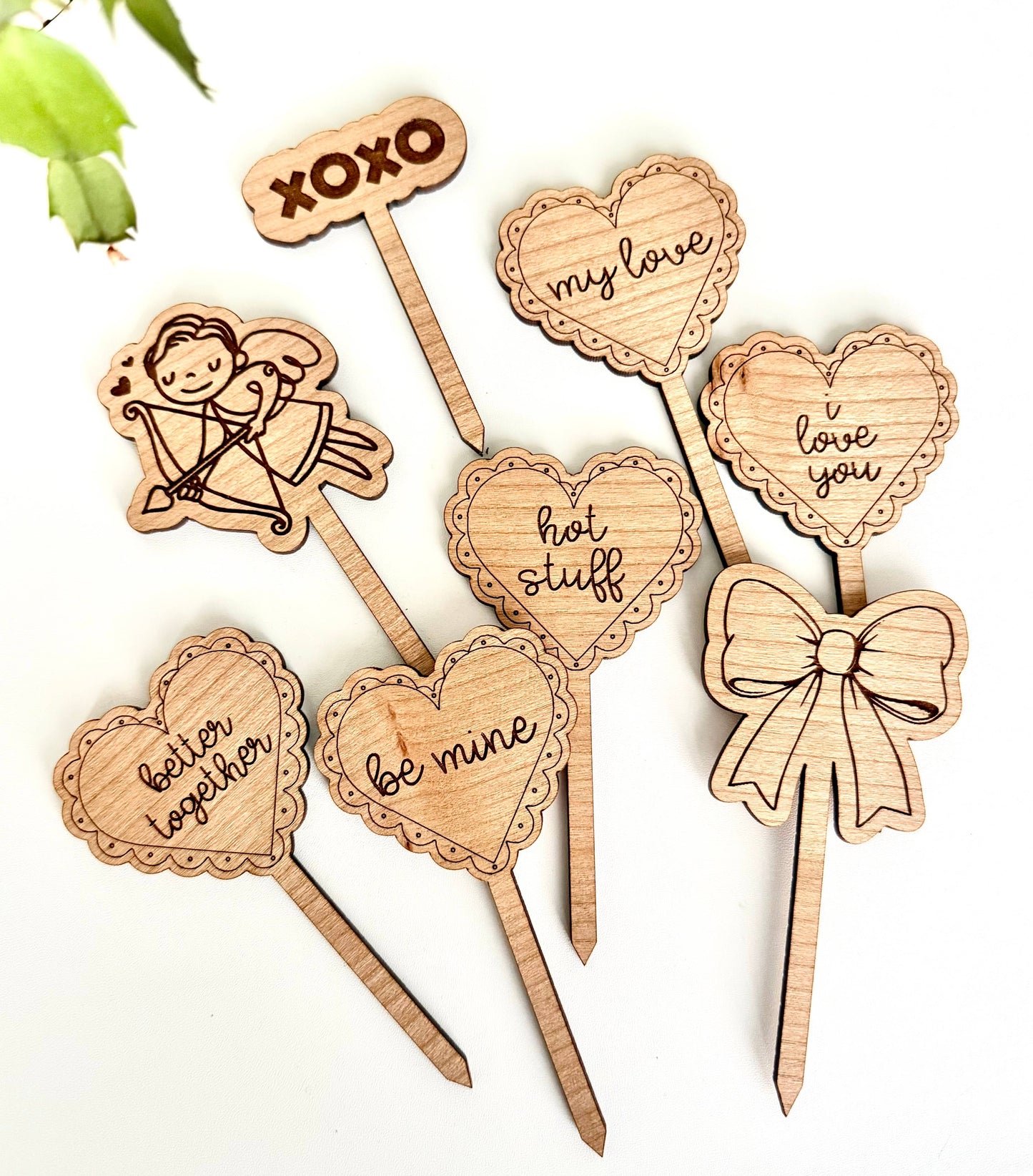 Valentines Day Hearts Plant Stakes